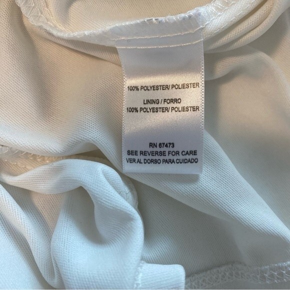 Danny & Nicole Ivory White Sleeveless Fit & Flare Lacey Crochet Sexy Size 14 - Picture 8 of 10